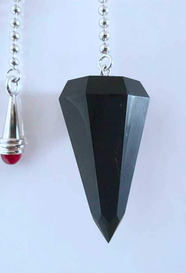Article : Ésotérisme Pendule divinatoire de radiesthésie haute gamme professionnels radionique Pendule Urulu l’obsidienne noir témoin rubis.