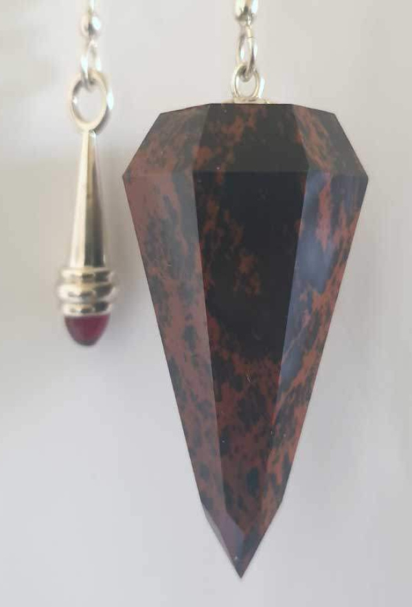 Article : Ésotérique Pendule de radiesthésie Uluru l'obsidienne acajou témoin rubis, spécial Jeux de hasard sportifs.